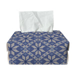Snowflakes Knitted Pattern Print Rectangle Tissue Box Cover