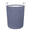 Snowflakes Knitted Pattern Print Round Laundry Basket