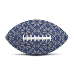 Snowflakes Knitted Pattern Print Rugby Ball