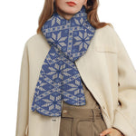 Snowflakes Knitted Pattern Print Scarf