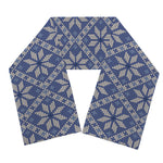 Snowflakes Knitted Pattern Print Scarf