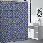 Snowflakes Knitted Pattern Print Shower Curtain