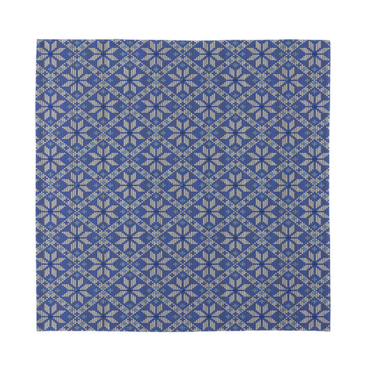 Snowflakes Knitted Pattern Print Silk Bandana