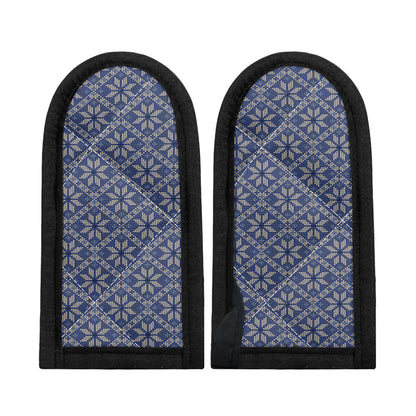 Snowflakes Knitted Pattern Print Skillet Handle Cover