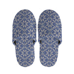 Snowflakes Knitted Pattern Print Slippers