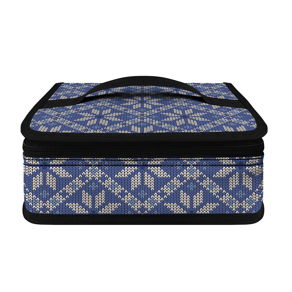 Snowflakes Knitted Pattern Print Small Lunch Bag
