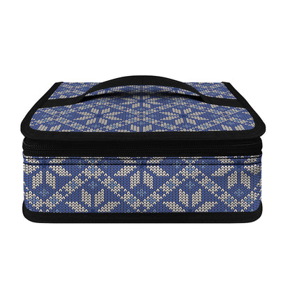 Snowflakes Knitted Pattern Print Small Lunch Bag