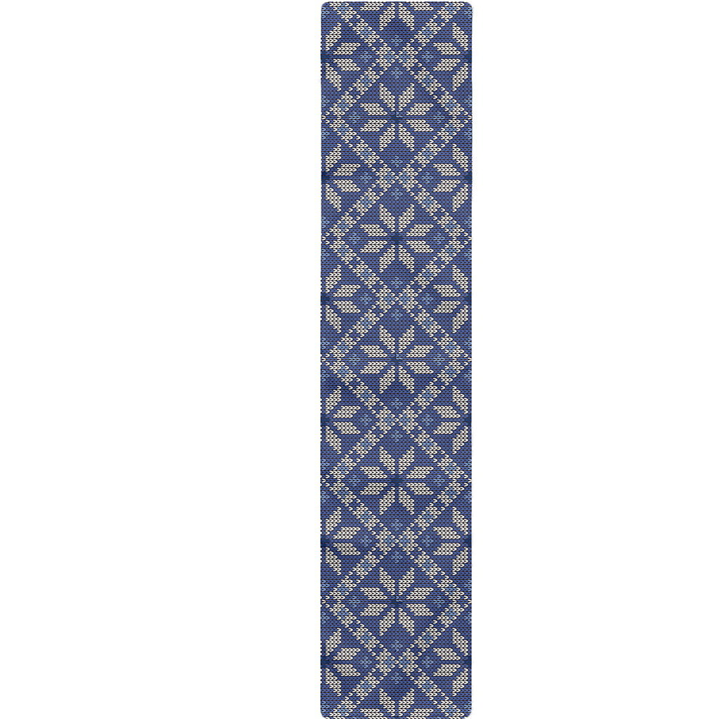Snowflakes Knitted Pattern Print Table Runner