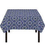 Snowflakes Knitted Pattern Print Tablecloth
