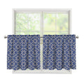 Snowflakes Knitted Pattern Print Tier Curtains