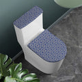 Snowflakes Knitted Pattern Print Toilet Lid And Tank Cover Set