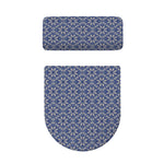 Snowflakes Knitted Pattern Print Toilet Lid And Tank Cover Set