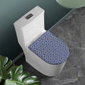 Snowflakes Knitted Pattern Print Toilet Lid Cover