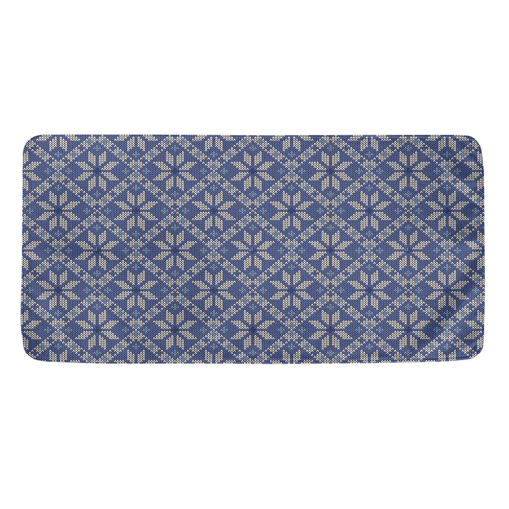 Snowflakes Knitted Pattern Print Towel