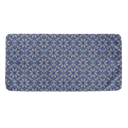 Snowflakes Knitted Pattern Print Towel