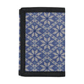 Snowflakes Knitted Pattern Print Trifold Wallet