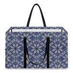 Snowflakes Knitted Pattern Print Utility Tote Bag