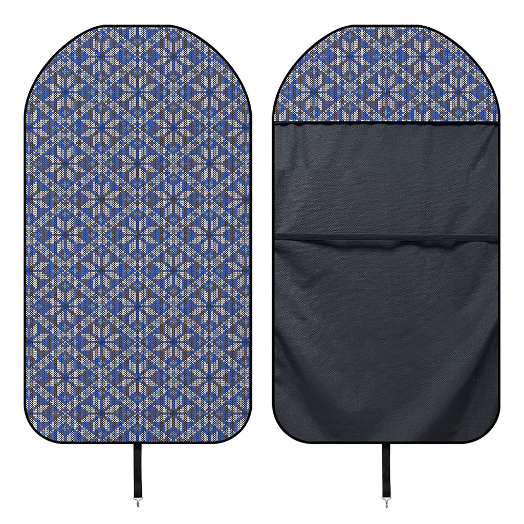 Snowflakes Knitted Pattern Print Waterproof Car Seat Cover