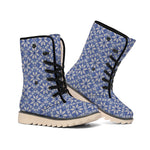 Snowflakes Knitted Pattern Print Winter Boots
