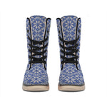 Snowflakes Knitted Pattern Print Winter Boots