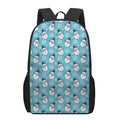 Snowman And Snowflake Pattern Print 17 Inch Backpack