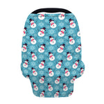 Snowman And Snowflake Pattern Print Baby Seat Cover