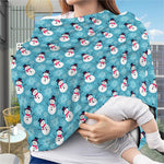 Snowman And Snowflake Pattern Print Baby Seat Cover