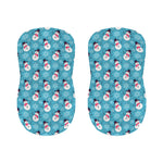 Snowman And Snowflake Pattern Print Bar Stool Covers