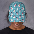 Snowman And Snowflake Pattern Print Baseball Cap