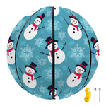 Snowman And Snowflake Pattern Print Basketball