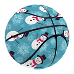 Snowman And Snowflake Pattern Print Basketball
