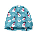 Snowman And Snowflake Pattern Print Beanie