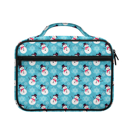 Snowman And Snowflake Pattern Print Briefcase Bible Bag
