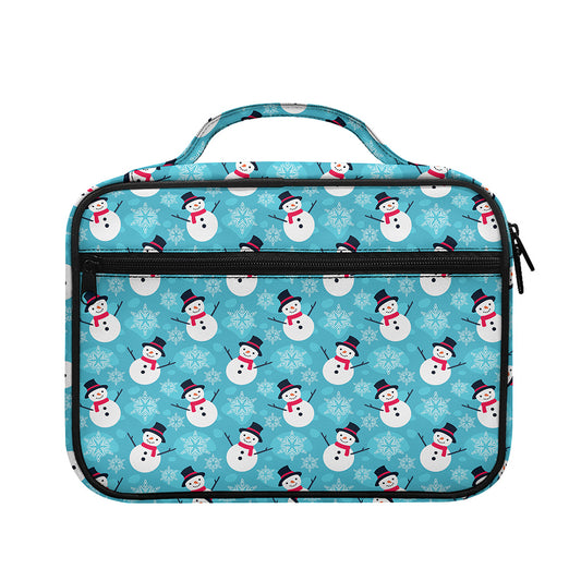 Snowman And Snowflake Pattern Print Briefcase Bible Bag