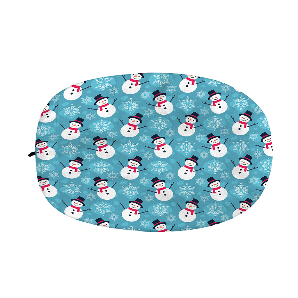Snowman And Snowflake Pattern Print Car Side Mirror Covers