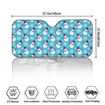 Snowman And Snowflake Pattern Print Car Windshield Sun Shade