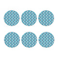 Snowman And Snowflake Pattern Print Coaster Set
