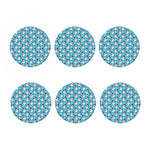 Snowman And Snowflake Pattern Print Coaster Set