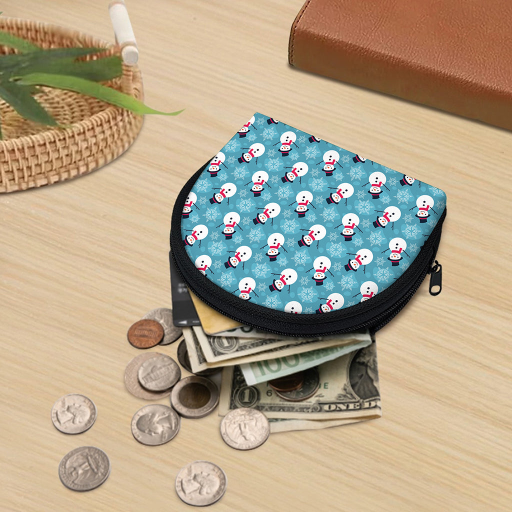 Snowman And Snowflake Pattern Print Coin Purse
