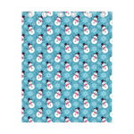 Snowman And Snowflake Pattern Print Curtain