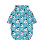 Snowman And Snowflake Pattern Print Dog Zip Up Hoodie
