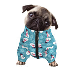 Snowman And Snowflake Pattern Print Dog Zip Up Jacket