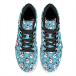Snowman And Snowflake Pattern Print High Top Leather Sneakers
