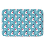 Snowman And Snowflake Pattern Print Indoor Door Mat