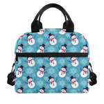 Snowman And Snowflake Pattern Print Insulated Lunch Bag