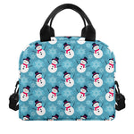 Snowman And Snowflake Pattern Print Insulated Lunch Bag