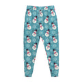 Snowman And Snowflake Pattern Print Jogger Pants