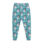 Snowman And Snowflake Pattern Print Jogger Pants