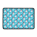 Snowman And Snowflake Pattern Print Kitchen Mat