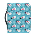 Snowman And Snowflake Pattern Print Leather Bible Cover